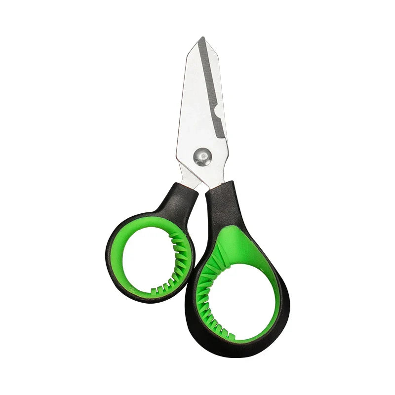 Stainless Steel Fishing Scissors Keychain – Blunt Tip Serrated Blade, 9.5 x 6.27 cm (3.74 x 2.47 in)