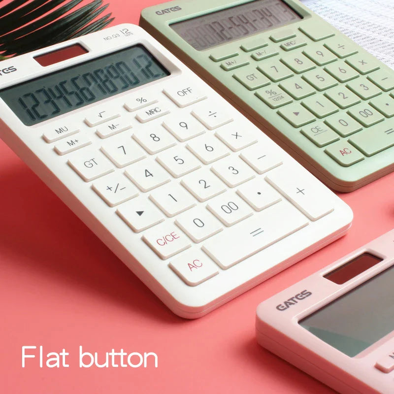 Solar 12-Digit Financial Calculator for Accounting, Students & Office Use