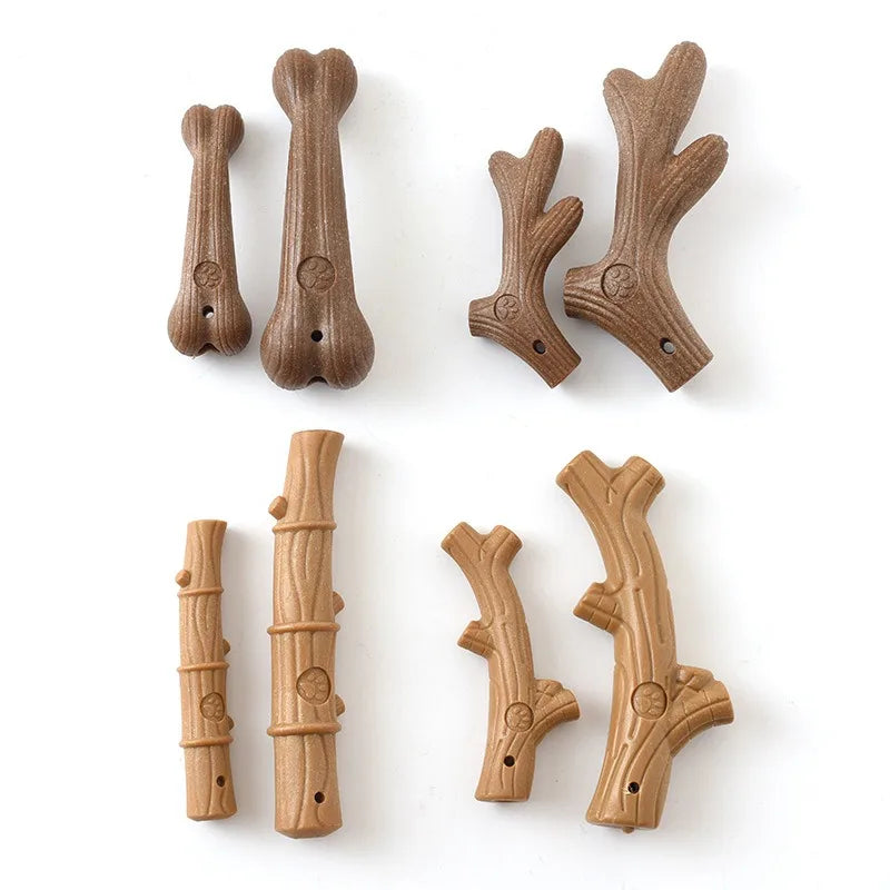 Dog Dental Chew Toy - Interactive Bamboo Bone for Teeth Cleaning, Breath Freshening & Durable Chew Training