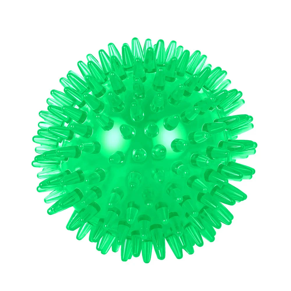 TPR Squeaky Thorn Chew Ball for Dogs & Cats — Teeth Cleaning Puppy Training Toy