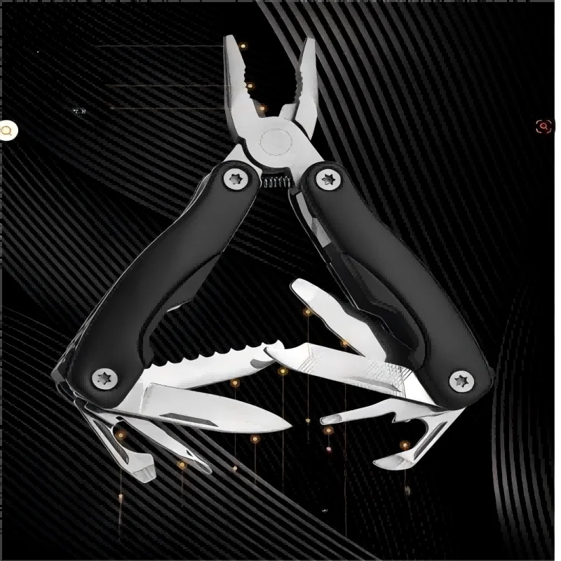 9-in-1 Stainless Steel Multi-Tool Pliers – Portable Camping & Survival Tool