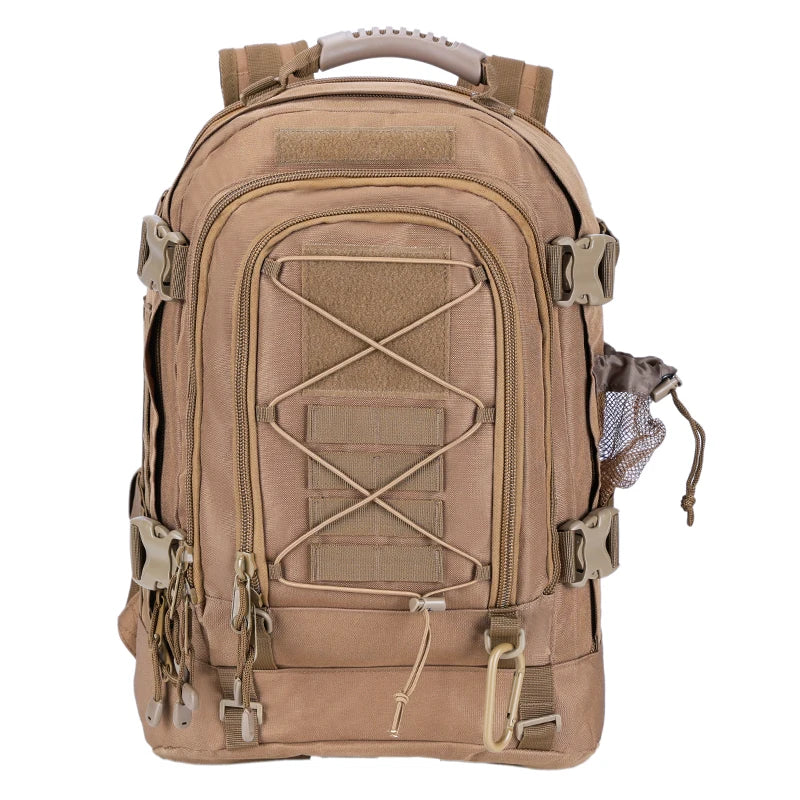 Expandable 40-65L Tactical Backpack – Military Molle Hiking & Camping Rucksack, Water-Resistant Travel Pack