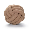 Aesthetic Knotted Ball Plush Cushion - Nordic Round Throw Pillow for Sofa & Bed, 22/28 cm (8.7/11 in)