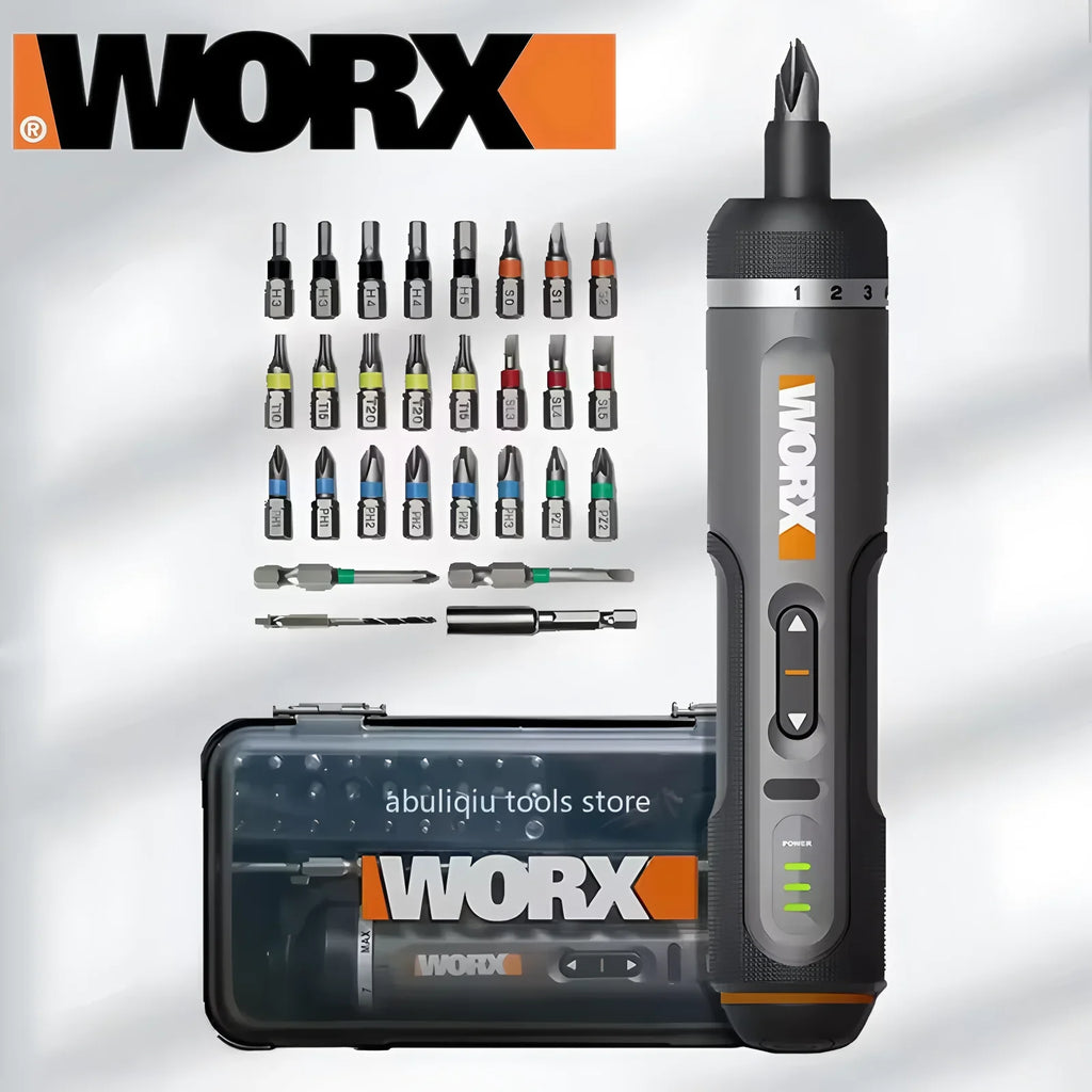 4V Cordless Electric Screwdriver Set — USB Rechargeable Smart Mini Drill, 30-Bit Kit (57mm/2.24in & 25mm/0.98in)