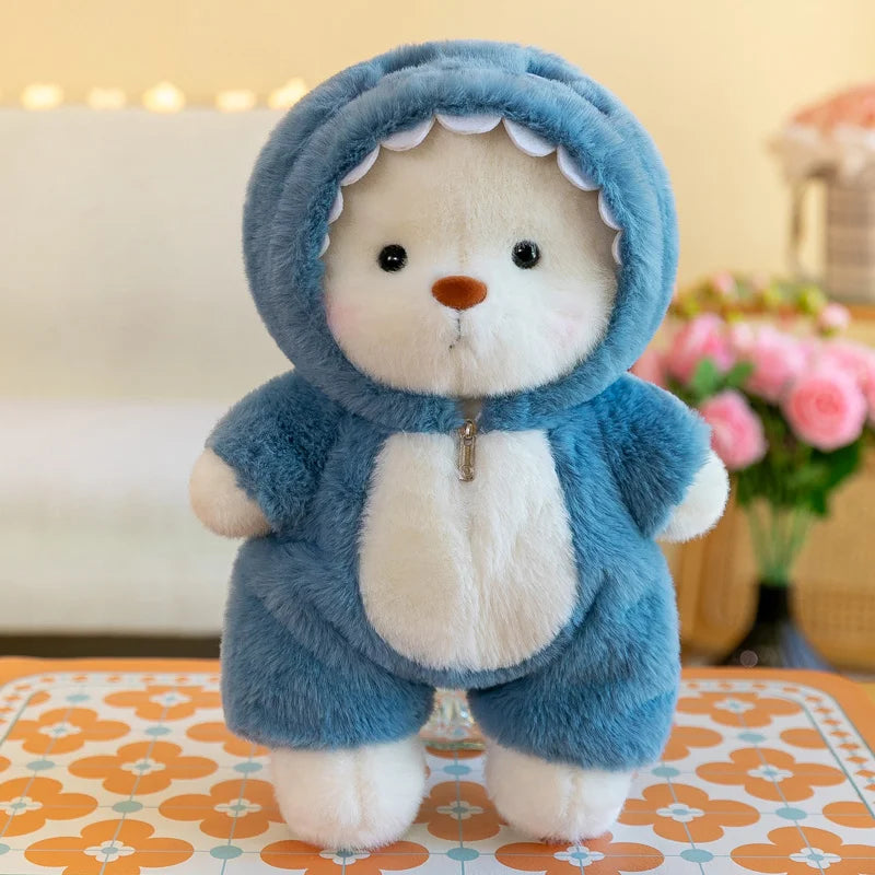 25/35cm (9.8/13.8 in) Anime Cosplay Joint Plushies Bear, Bunny, Duck, Shark and Pig Soft Stuffed Dolls for Girls