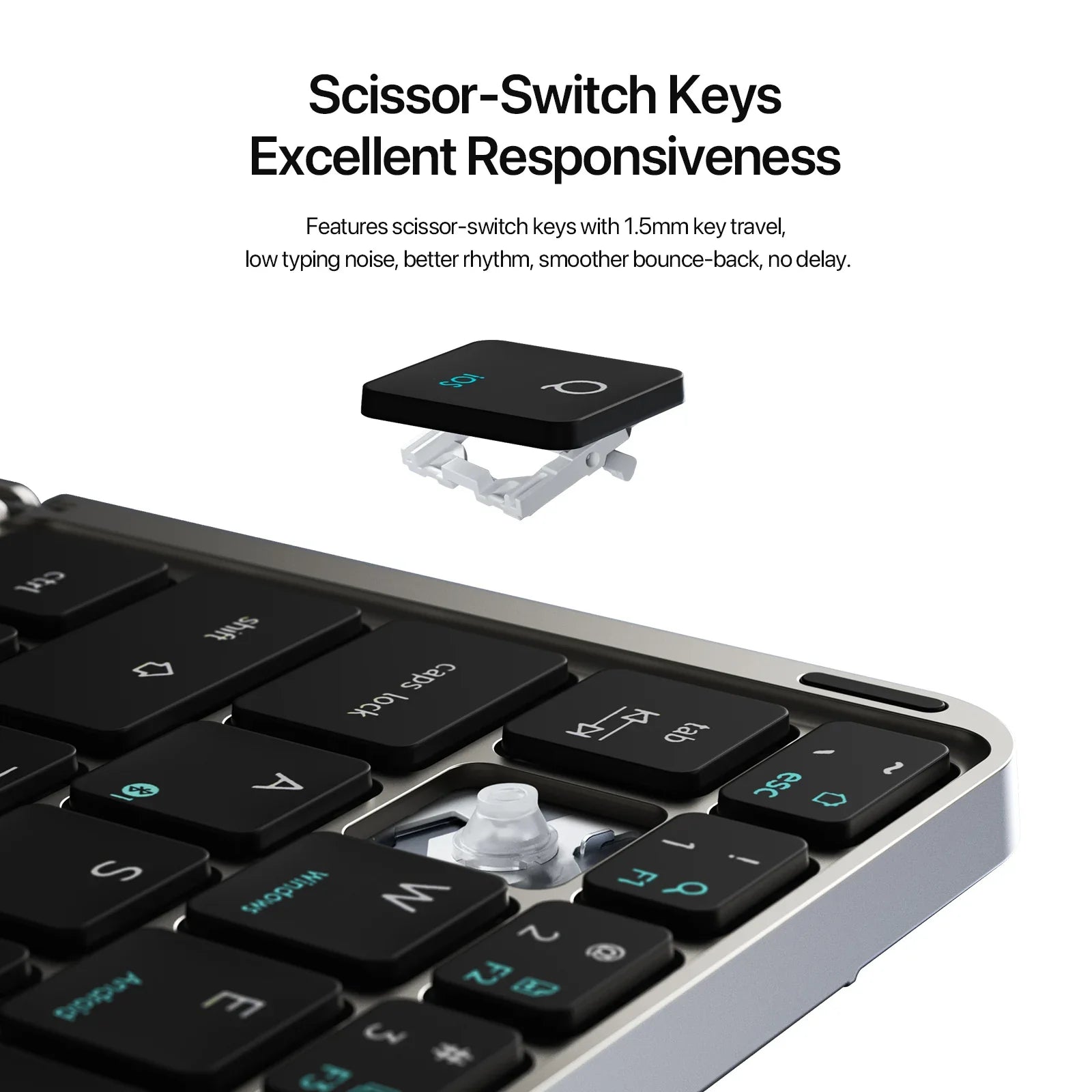 Foldable Bluetooth 5.0 Keyboard with Detachable Touchpad & Phone Holder — Compact 63-Key Wireless Keyboard for Phones, Tablets & Laptops