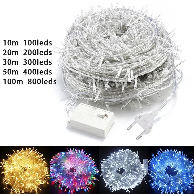 LED Garland String Lights 2–100m (6.6–328 ft) Waterproof Fairy Lights for Christmas Wedding Indoor Outdoor