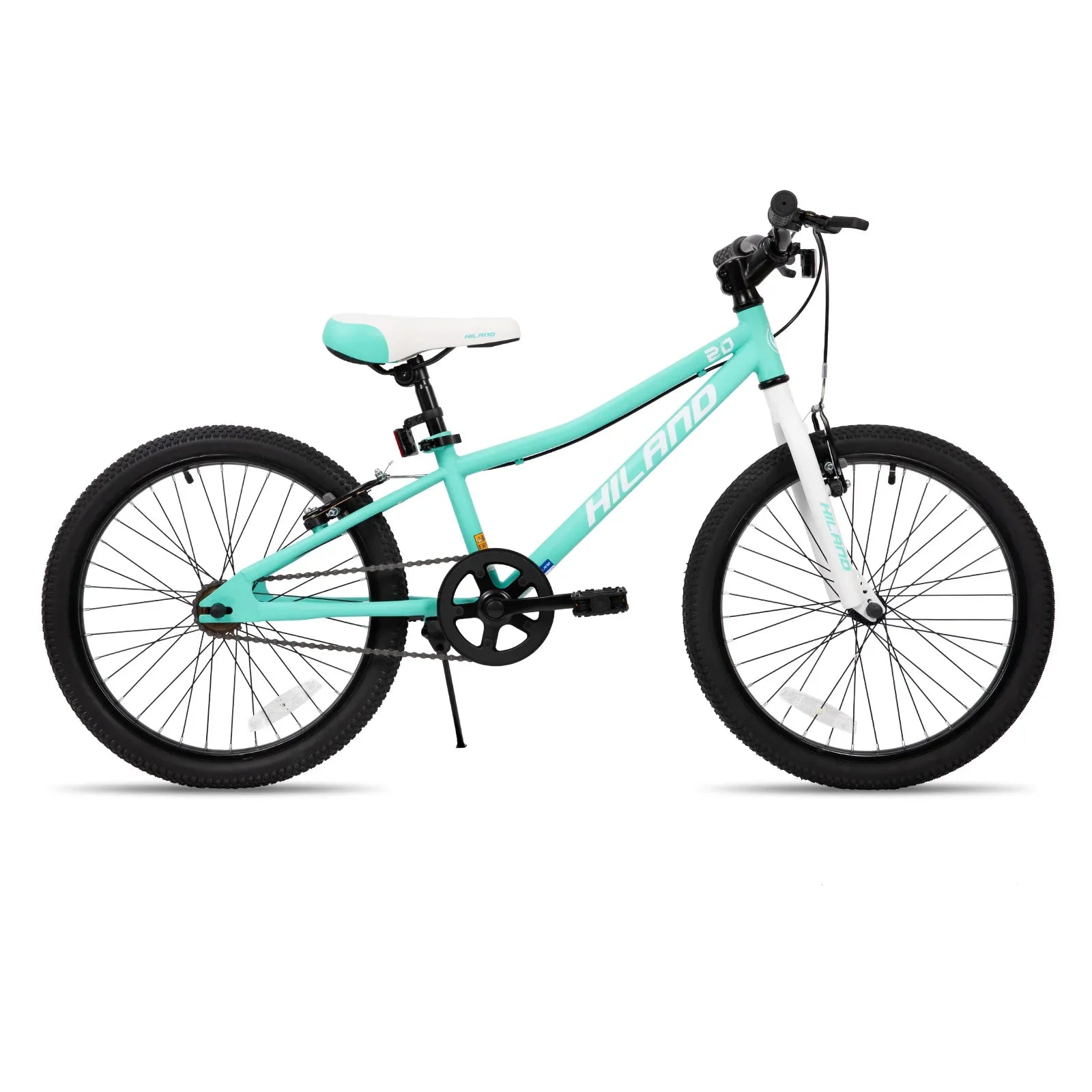 20-Inch (500mm) Kids Mountain Bike – Single-Speed Bicycle for Boys & Girls with Dual Hand Brakes & Kickstand