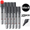 Permanent Oil-Based Marker 2.0mm (0.08 in) Black Ink Waterproof Quick-Dry Multi-Surface, 2/5/10-Pack