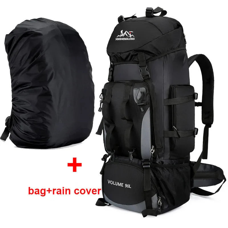 90L Waterproof Hiking Backpack - Large Capacity Trekking Rucksack for Camping & Travel (Unisex)