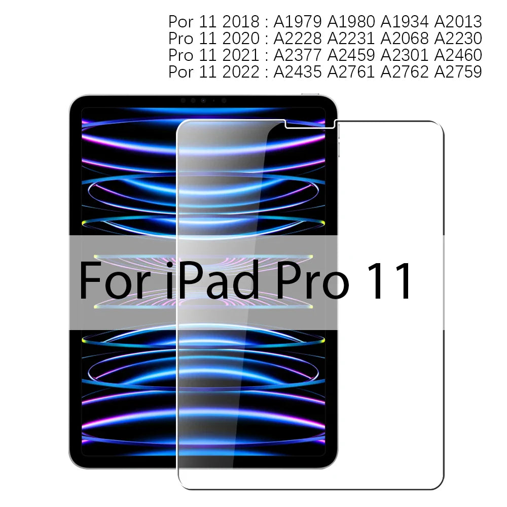 Tempered Glass Screen Protector for iPad Pro 11/12.9/13-inch, iPad Air & iPad Mini - 9H Anti-Fingerprint HD Scratch Resistant