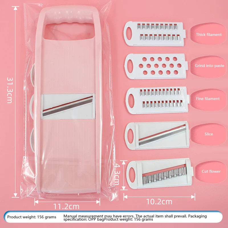 Multifunctional Vegetable and Fruit Slicer – Manual Food Grater, Potato Chopper & Veggie Dicer
