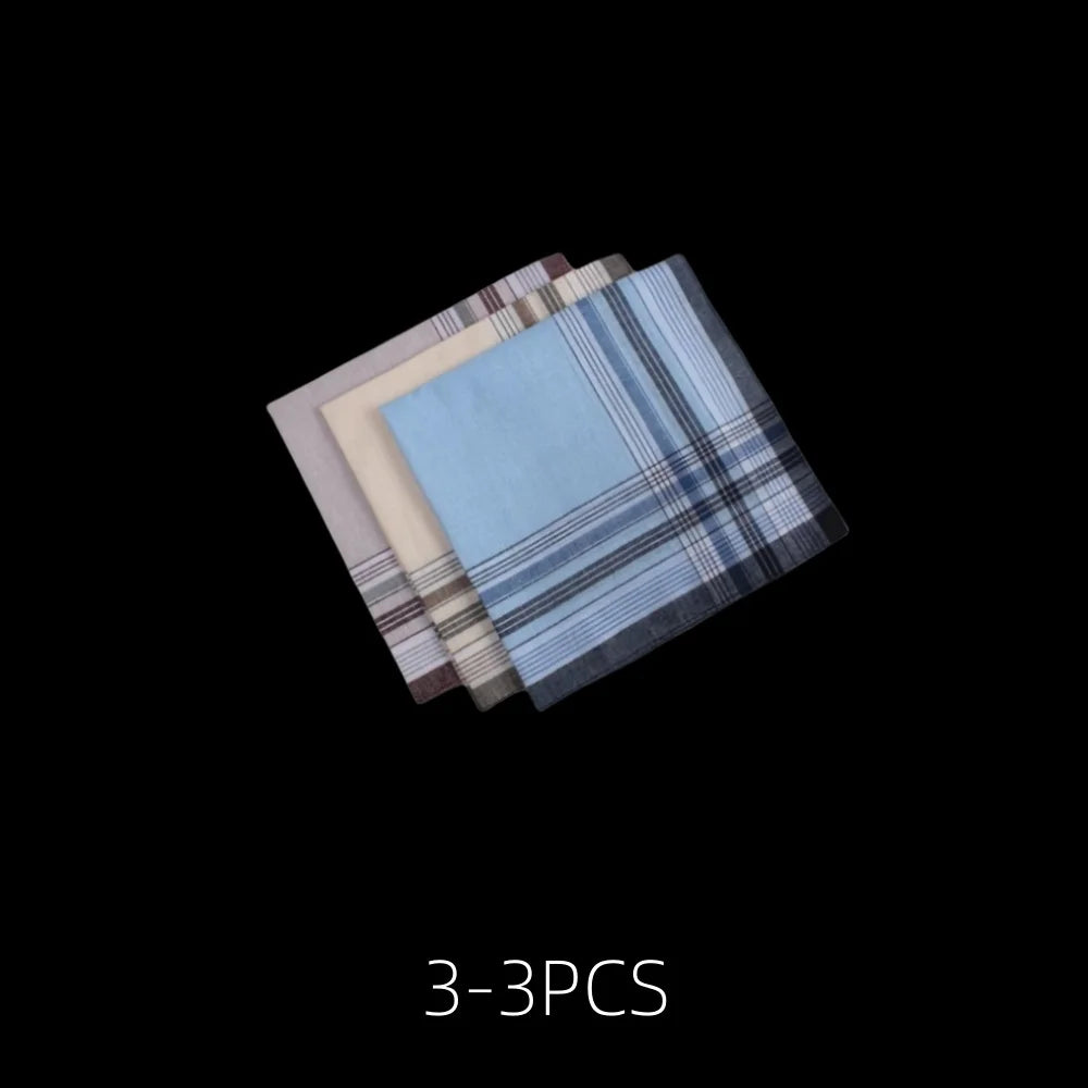 3–18 Pack Satin Cotton Handkerchiefs 38 cm (15 in) Vintage Striped Soft Sweat-Wicking Thin Handkerchiefs Home Decor Gift for Seniors