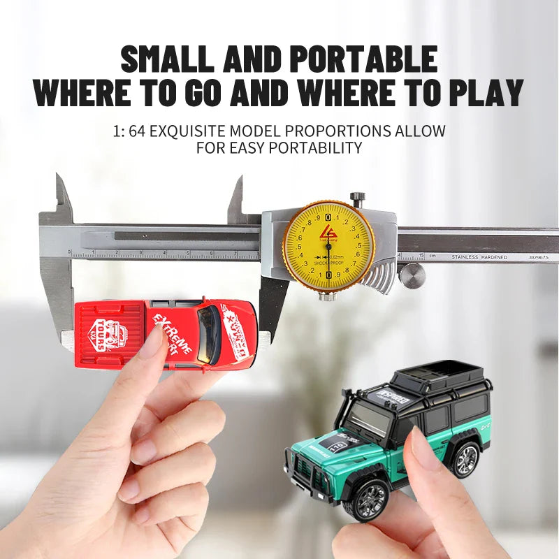 6601Green RC Car MINI Alloy 1/64 Remote Control Toy for Kids