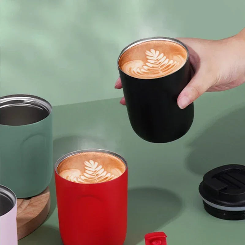 Mini Insulated Thermos Bottle 220ml (7.4oz) Stainless Steel Vacuum Flask – Leakproof Double-Wall Travel Coffee Mug