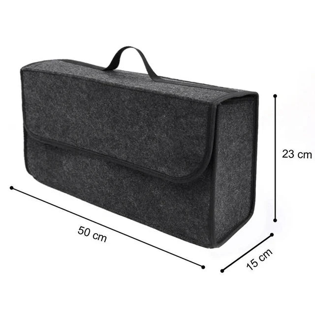Woolen Felt Car Trunk Organizer Multi-Pocket Under-Seat Cargo Storage Bag