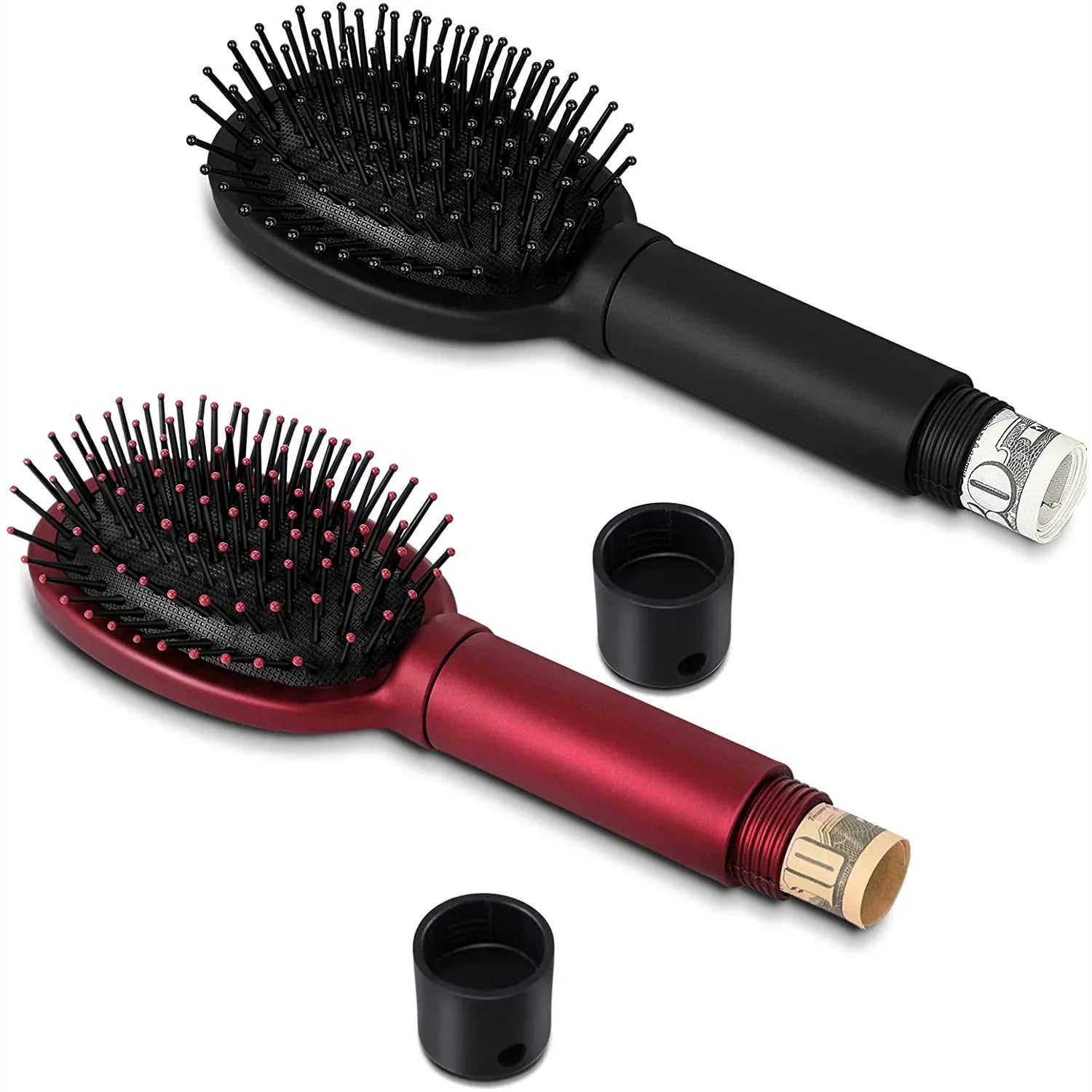 Hidden Stash Hair Brush Safe - Discreet Diversion Hair Comb with Secret Compartment for Cash, Jewelry & USB