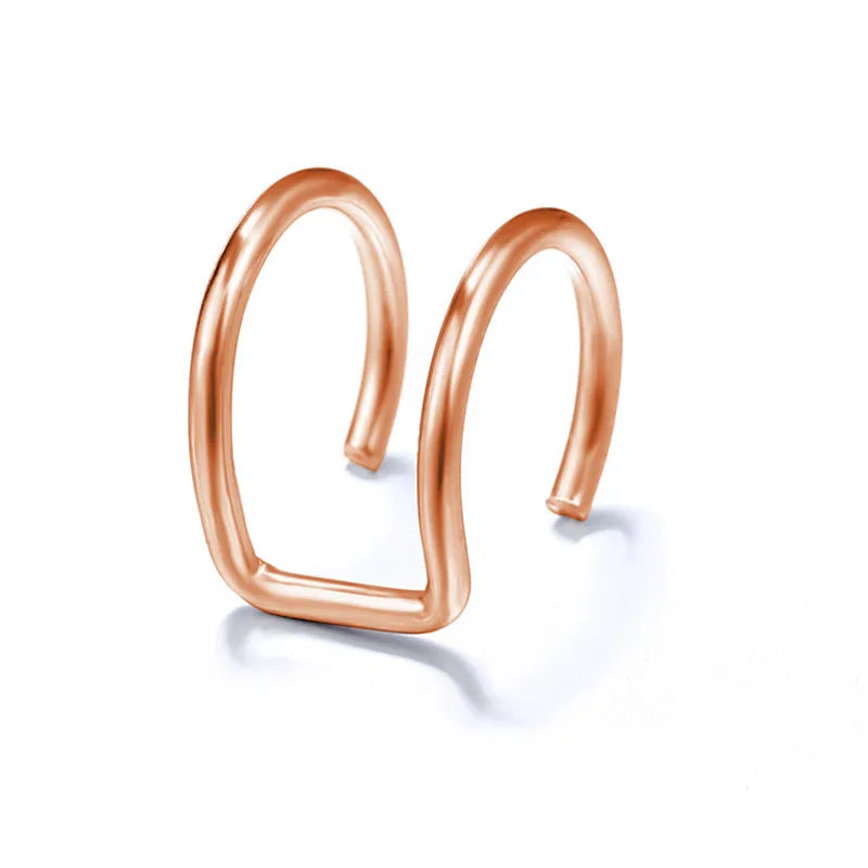 Gold Leaf Ear Cuff Clip-On Earrings for Women — No-Piercing Cartilage Climbers