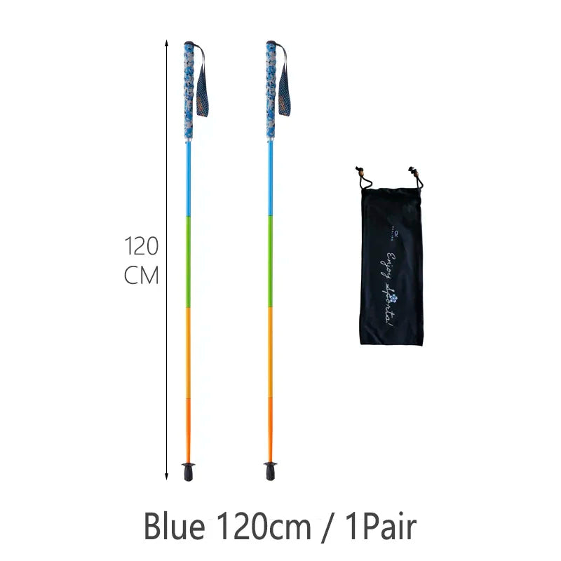 Ultra-Light Carbon Fiber Folding Trekking Poles - Collapsible Anti-Shock Hiking & Nordic Walking Sticks (110/120/130 cm | 43.3/47.2/51.2 in)
