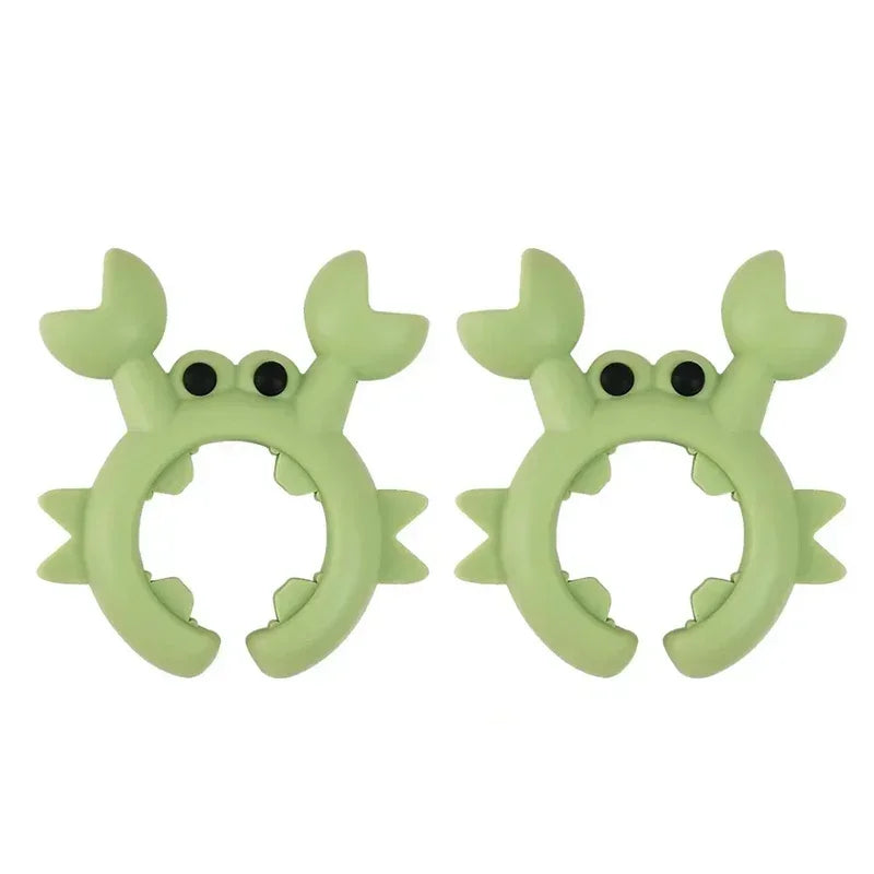Silicone Crab Spatula Holder Pot Clip — Heat-Resistant Spoon Rest & Overflow Guard (1/2/4/6-Pack)