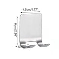 Stainless Steel Self-Adhesive Razor Hook – Wall-Mount Shaver Holder with Double Hooks for Bathroom & Kitchen