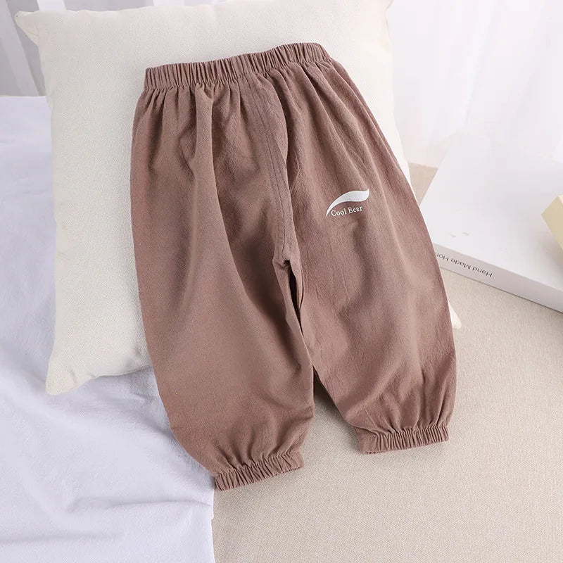 Kids Anti-Mosquito Cotton Bloomers - Lightweight Summer Air-Conditioning Pants for Boys & Girls, Ages 1-5