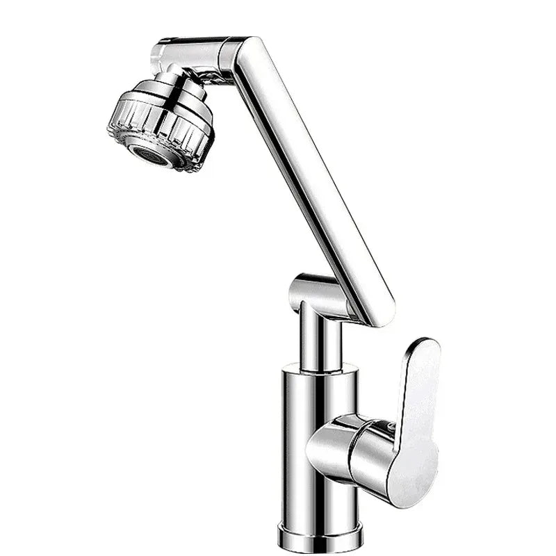 Universal Rotating Dual-Mode Single-Handle Faucet for Kitchen & Bathroom Sink - Hot & Cold Mixer