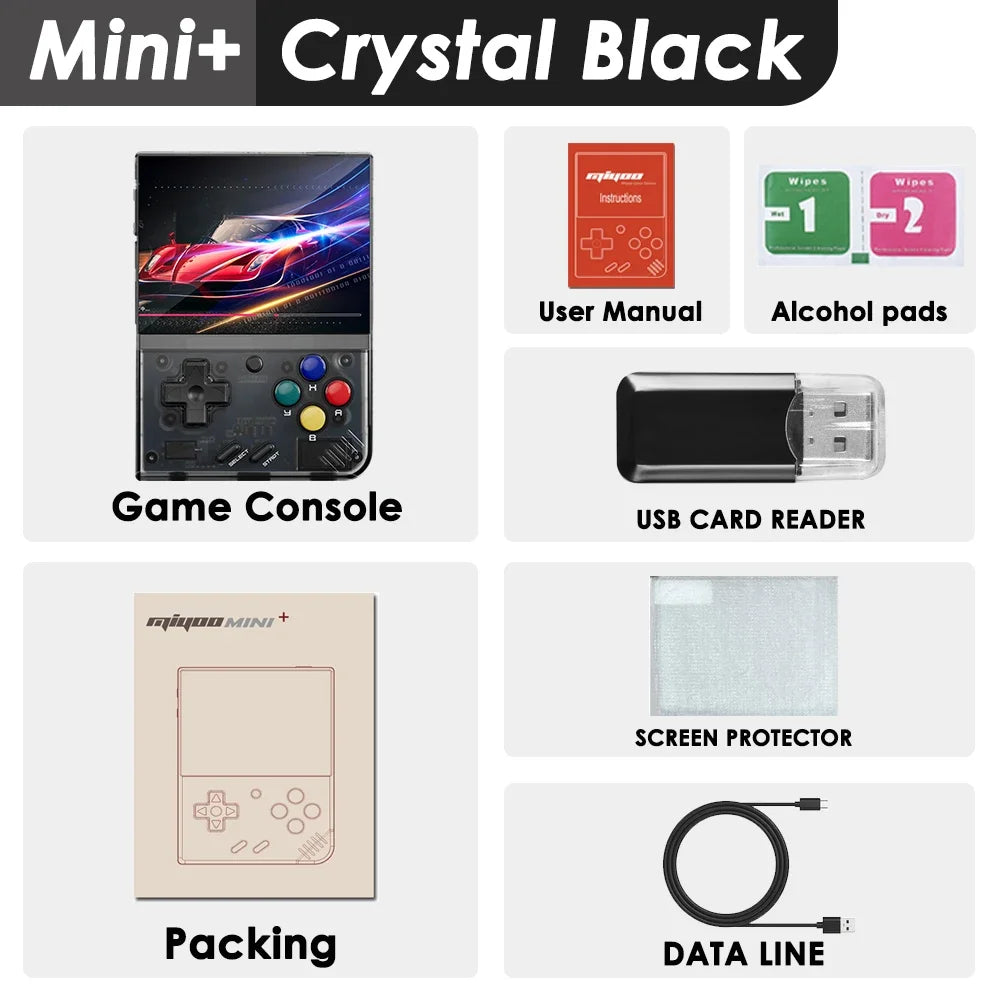 Mini Plus Portable Retro Handheld Game Console 3.5-inch (89 mm) IPS — Linux OS, 25,000+ Retro Games, Up to 128GB Expandable — Kids Gift