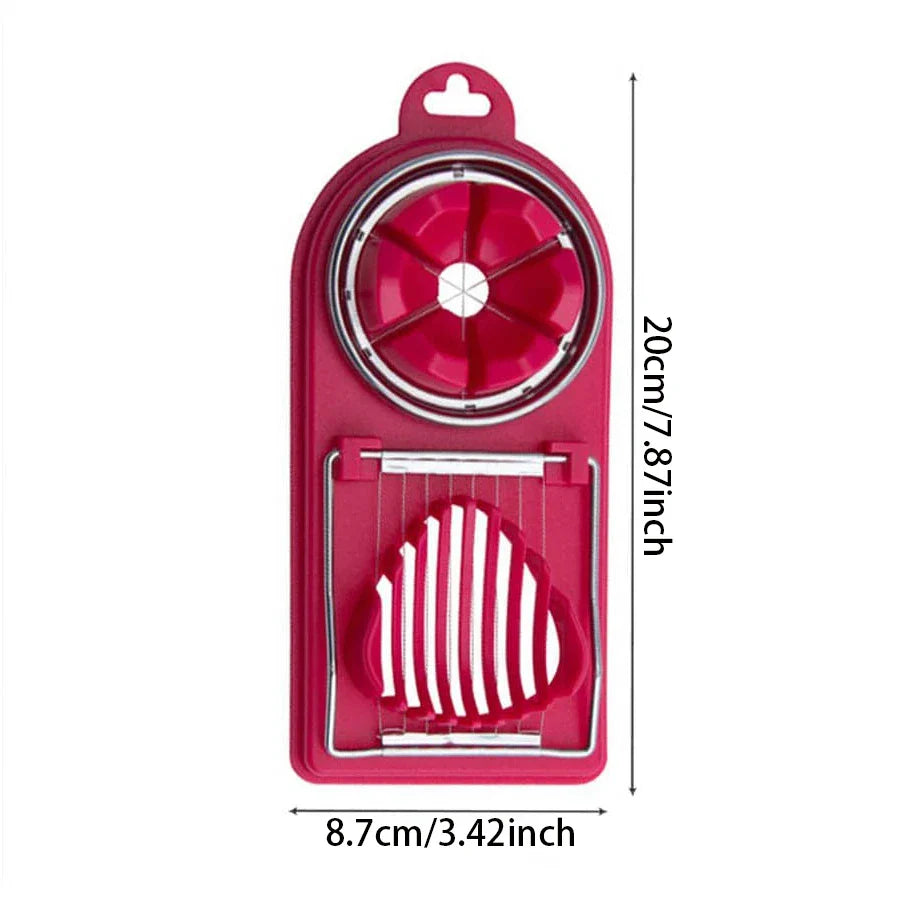2-in-1 Egg Slicer and Cutter with PP Base, Stainless Steel Wire — Hanging, Easy-Clean Kitchen Tool