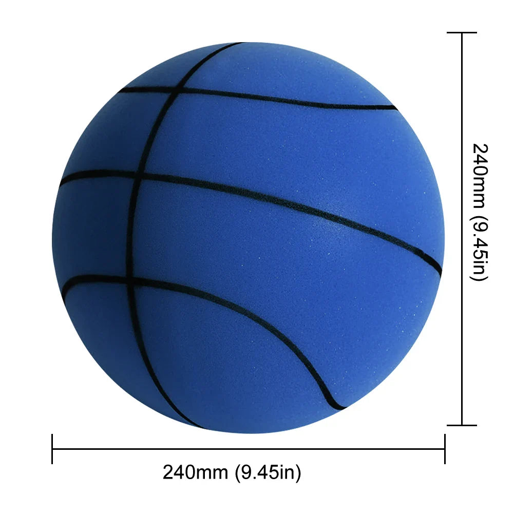 Kids Silent Foam Basketball - Indoor Squeezable Bounce Ball (No.3 / No.5 / No.7, 7–9.5 in | 18–24 cm)