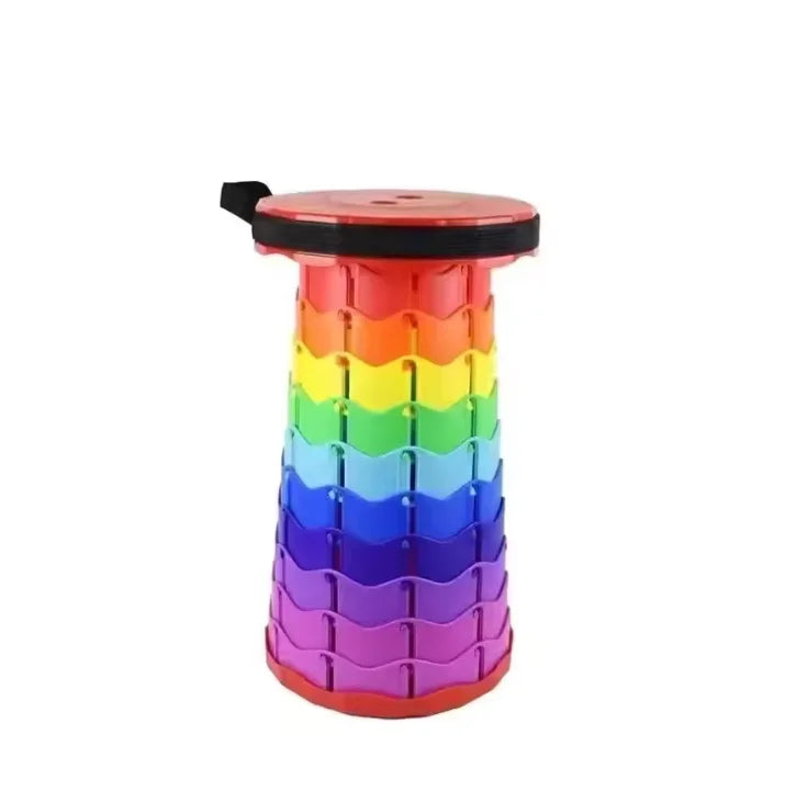Telescopic Folding Camping Stool — Lightweight Portable Adjustable Foldable Seat for Fishing, Beach & Outdoor