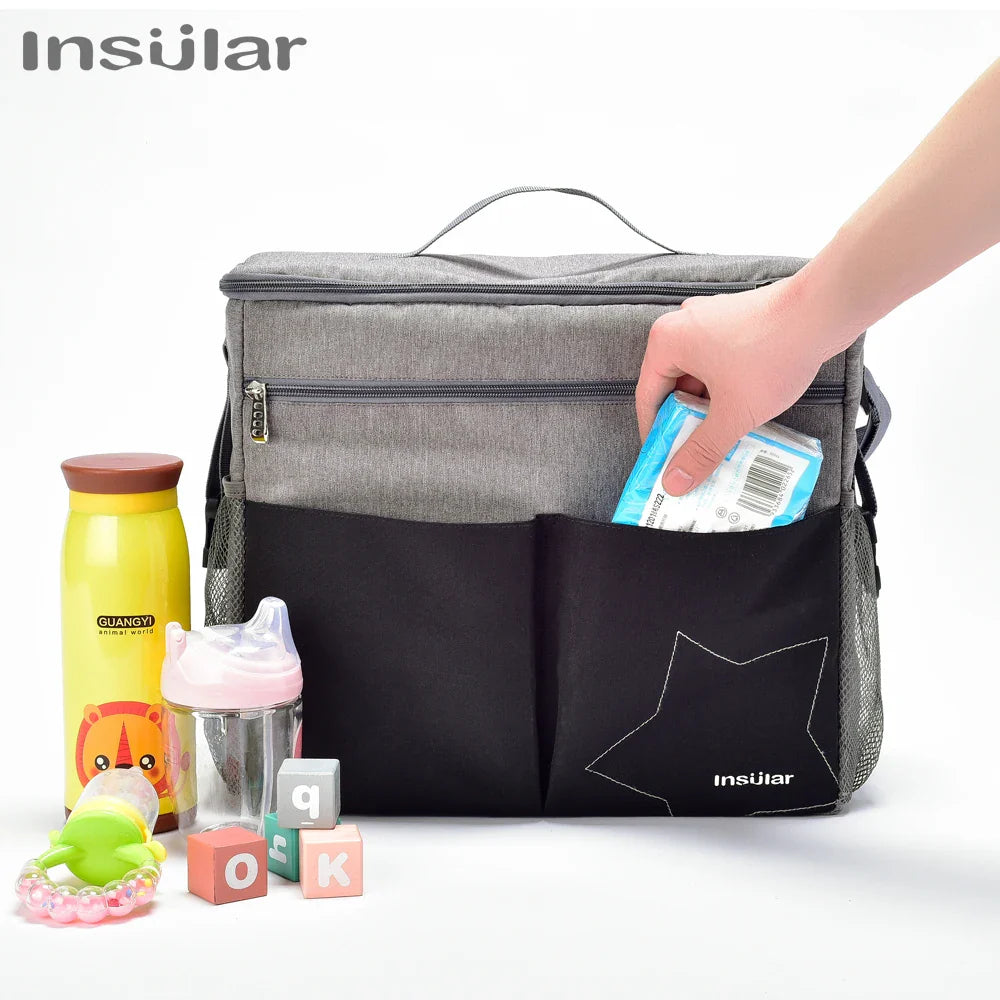 Large Capacity Mommy Diaper Backpack – Travel Nappy Bag with Anti-Loss Zipper, Maternity Nursing Baby Bag
