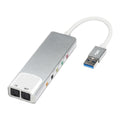 External USB Sound Card 6-in-1 3.5mm Audio Adapter — USB Audio Interface for Laptop Headset