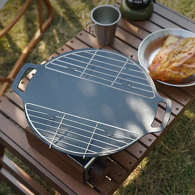 Stainless Steel Camping BBQ Grill Rack – 26 x 8.5 x 2 cm (10.2 x 3.3 x 0.8 in) Drip, Cooling & Anti-Scorch Rack
