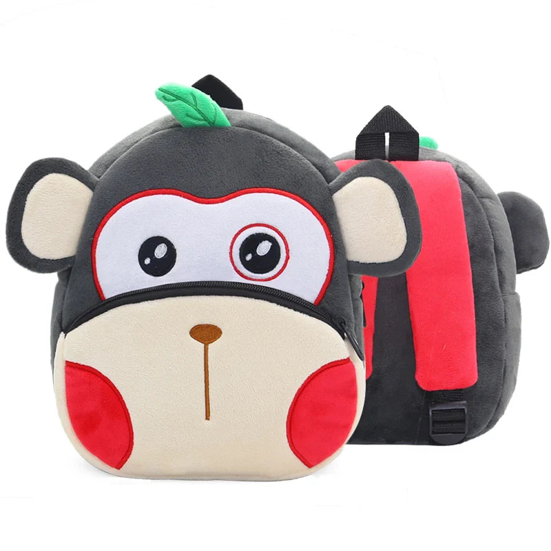 Cute Plush Animal Kids Backpack - Cartoon School Bag for Girls & Boys, Soft Preschool Backpack
