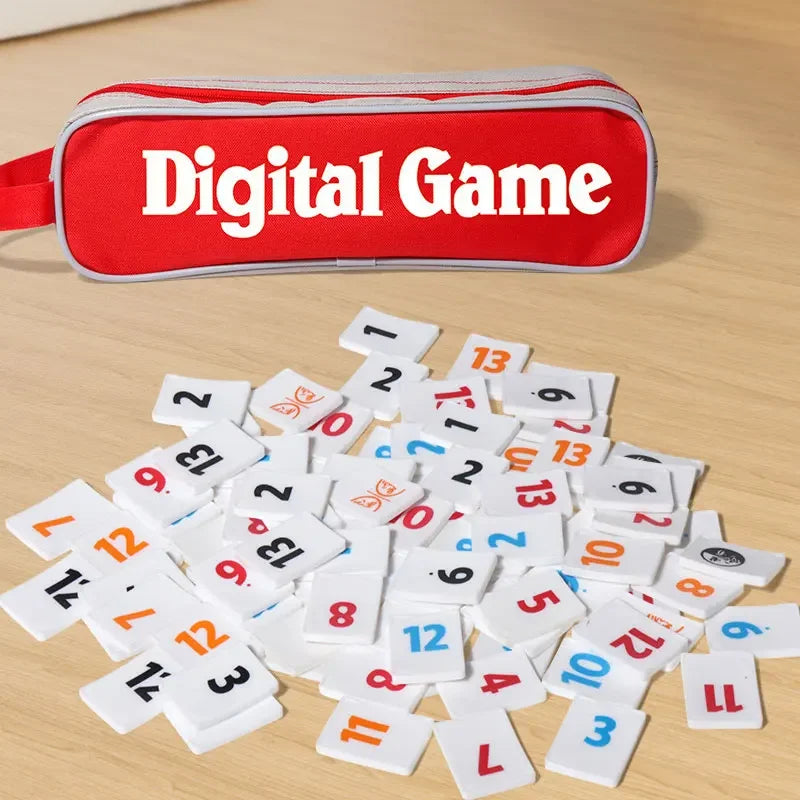 Travel Game Set: Portable Rummy, Mahjong & Number Card Games for Adults — Party & Leisure