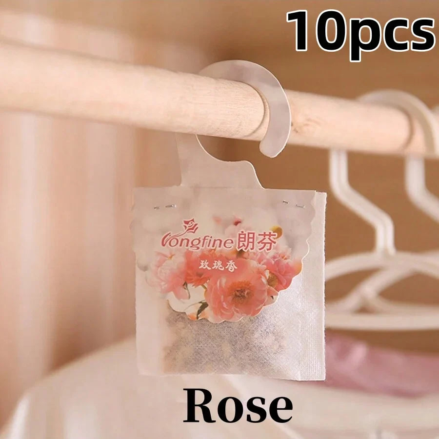 5/10-Pack Hanging Scented Sachets for Closet & Drawers — Long-Lasting Aromatherapy Air Freshener & Moth Repellent