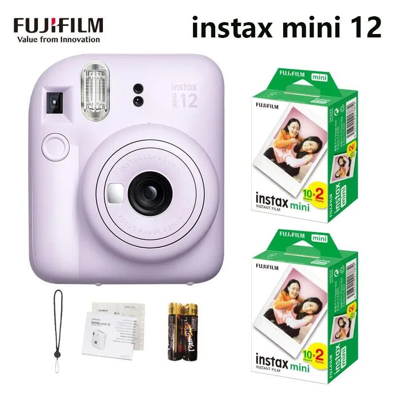 Instant Mini Film Camera with 20-Sheet Film, Shoulder Strap & Carry Bag - Instant Print Camera Gift Set
