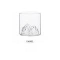 Snow Mountain 3D Glass Drinkware – Transparent Whiskey & Water Cup, Multipurpose, 180ml (6.1oz) & 300ml (10.1oz)
