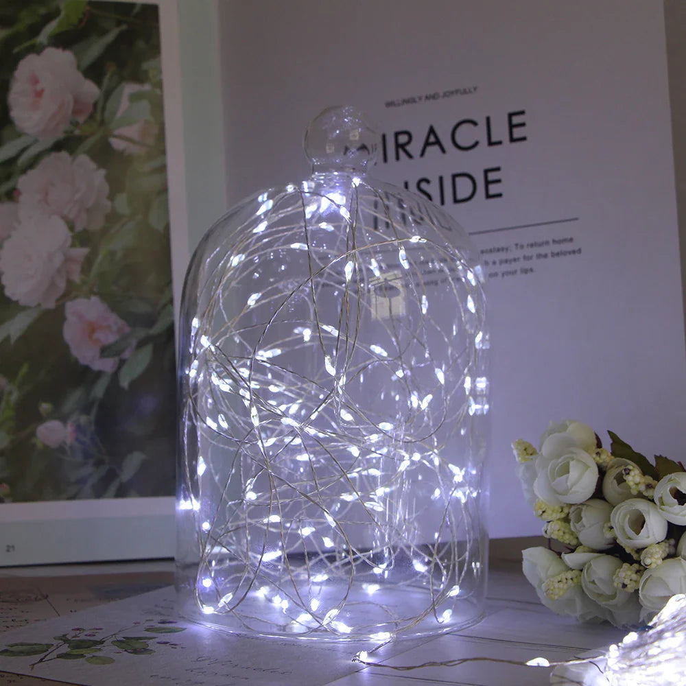 Copper Wire LED Fairy String Lights USB & Battery Operated with Remote — 5m / 10m / 20m (16.4ft / 32.8ft / 65.6ft) Dimmable Warm White & Multicolor