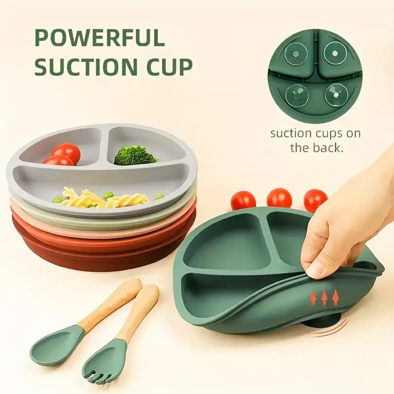Silicone Suction Baby Plate — BPA-Free Toddler Feeding Bowl, Non-Slip Kids Dinnerware