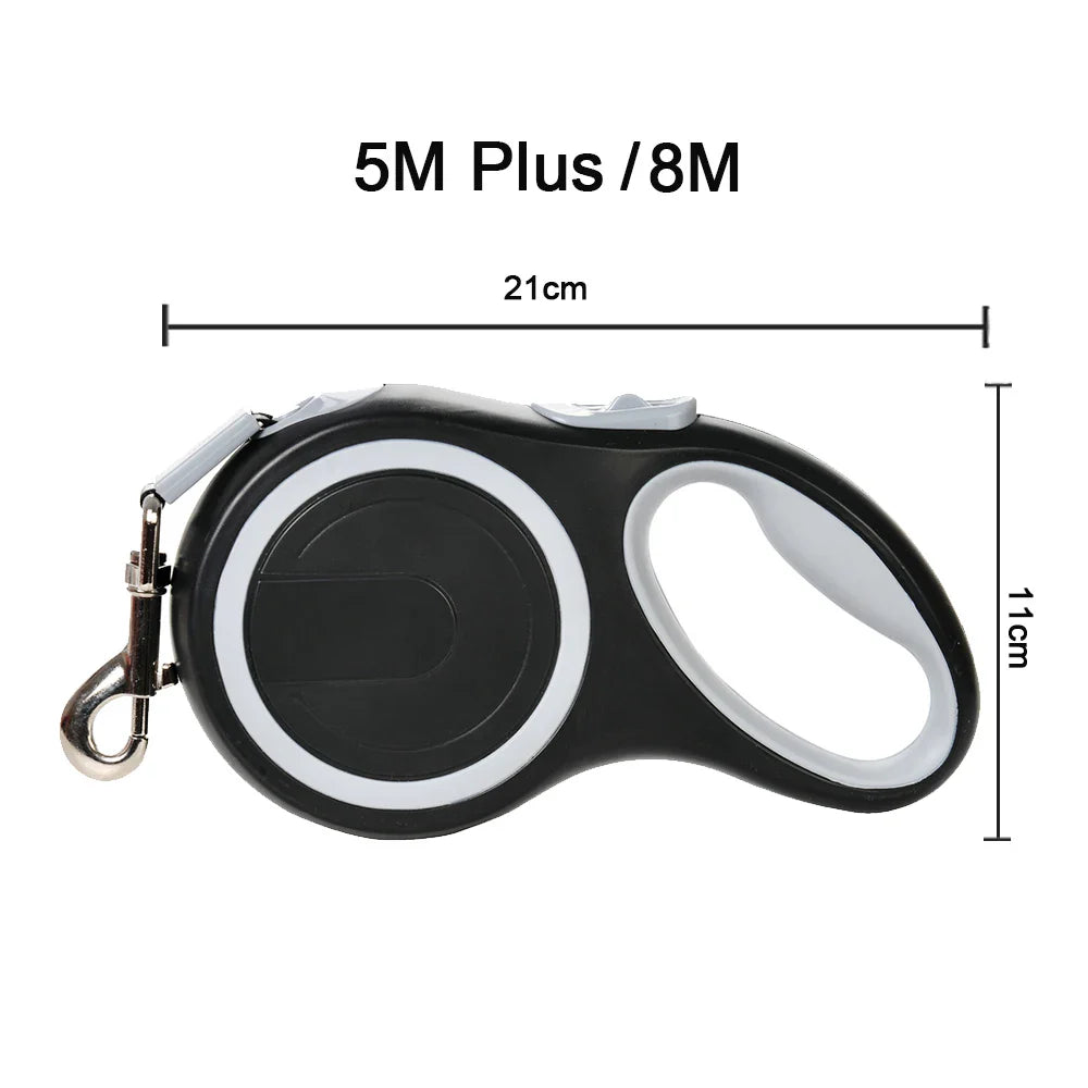 Retractable Dog Leash 8m (26 ft) Extendable Nylon Leash for Small, Medium & Large Dogs and Cats