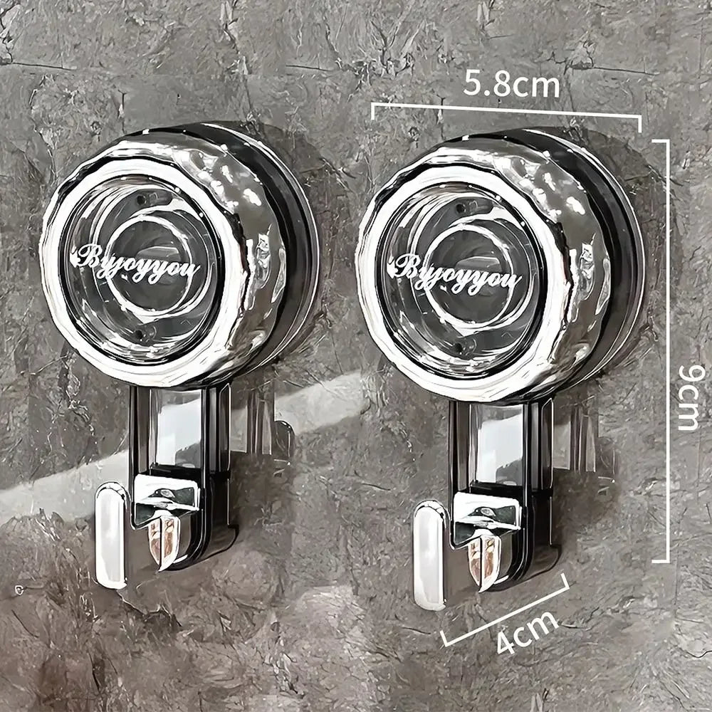 Powerful Reusable Suction Cup Hook Heavy-Duty Traceless Shower & Wall Hook 3.54 x 2.28 in (9 x 5.8 cm)