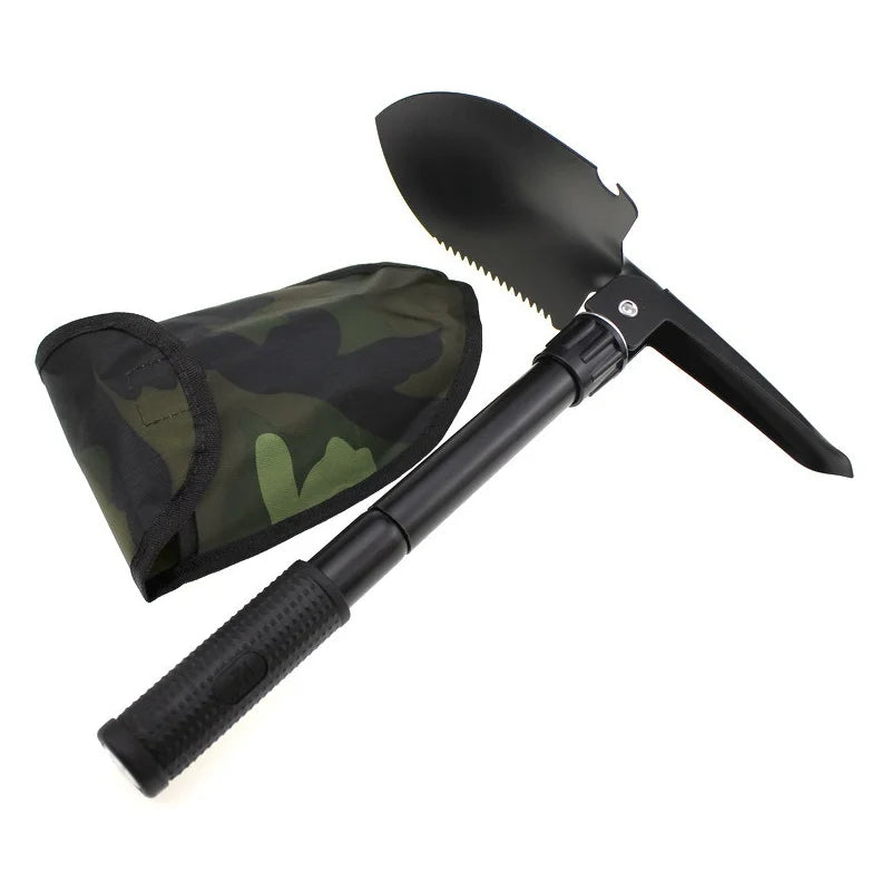 Foldable Camping Shovel 1-Pack Multifunctional Portable Entrenching Tool for Hiking & Outdoor