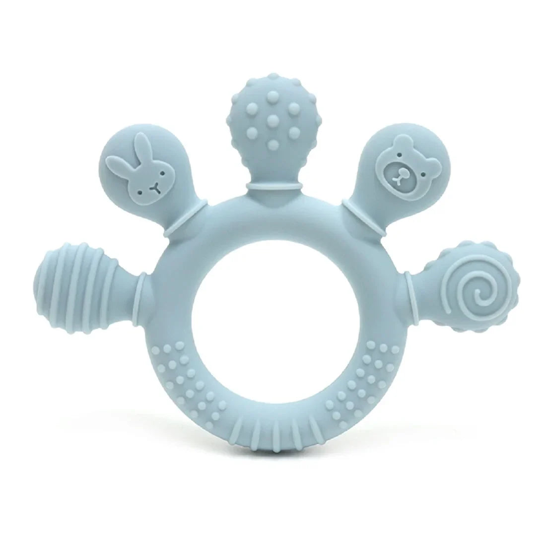 Silicone Baby Teether 0-12 Months Chew Beads Sensory Gum Relief Ring