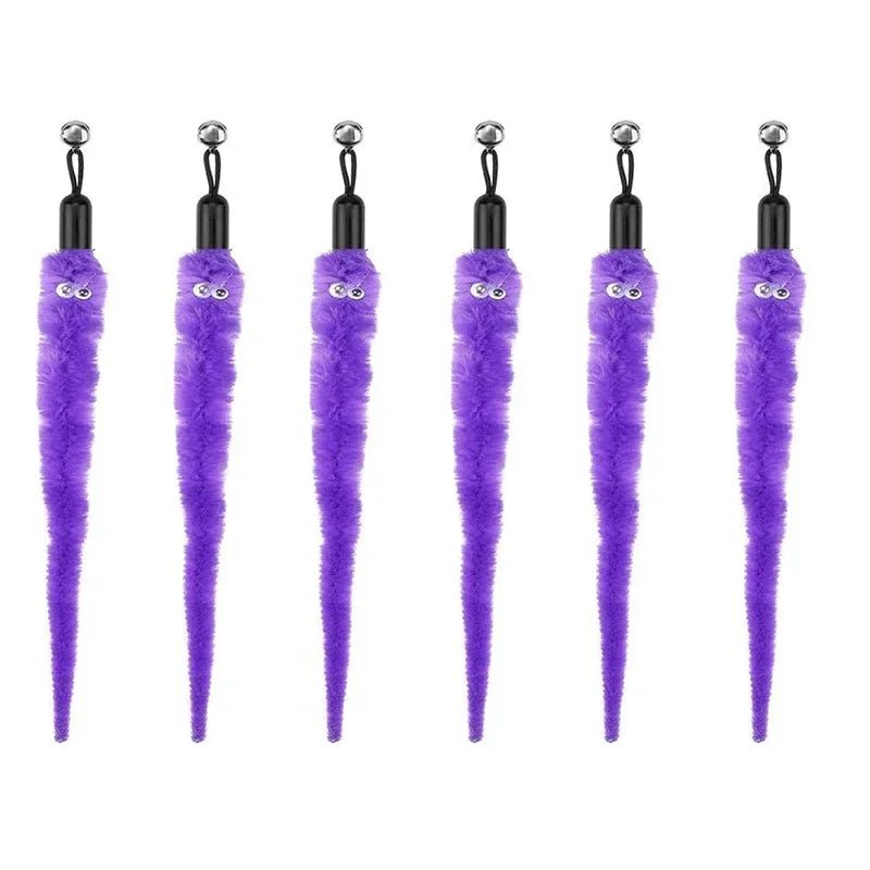 Interactive Cat Feather Toy Refill Kit – Feather Birds, Faux Worm & Foam Ball with Bell for Kittens