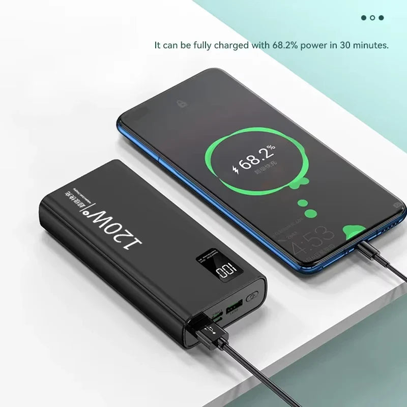 120W Portable Power Bank — 10,000 / 30,000 / 50,000mAh Fast Charging USB-C Power Bank with Digital Display for iPhone Samsung Huawei