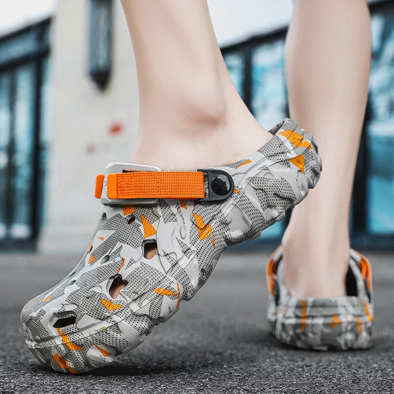 Men's Camouflage EVA Clogs Slip-On Garden Sandals - Casual Outdoor & Home Shoes