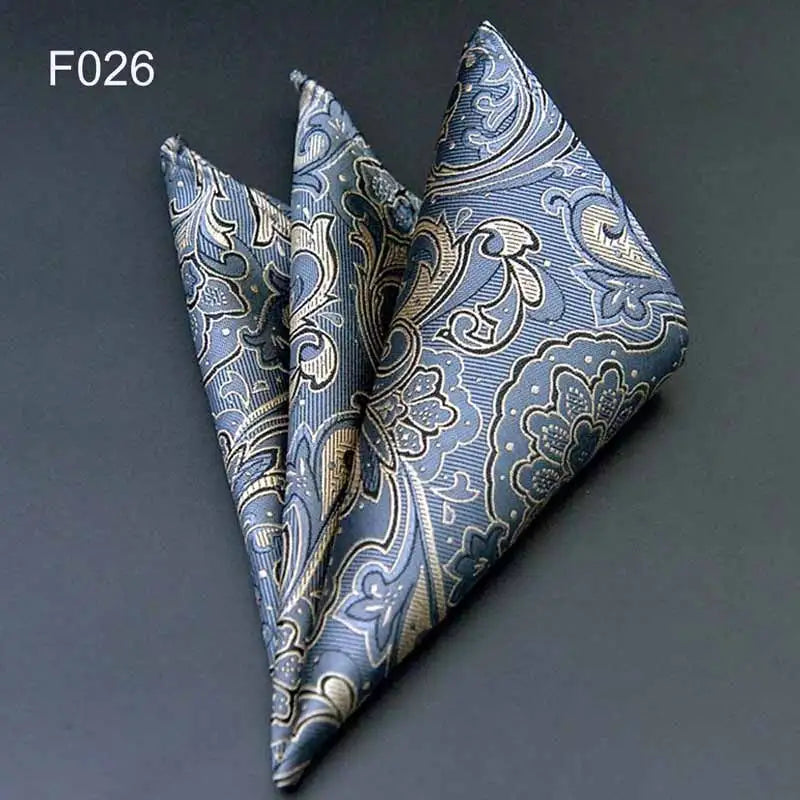 Men's Pocket Square 41 Colors - Plaid Dot Paisley Polyester Handkerchief 25 x 25 cm (9.8 x 9.8 in)