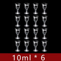 6-Pack Mini Stemmed Shot Glasses Assorted 10/15/25 ml (0.34/0.51/0.85 oz) Clear Mini Wine Cups for Liquor, Sake & Parties